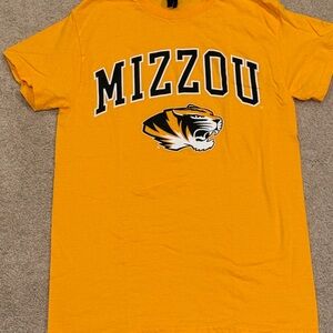 Gildan Yellow Mizzou Short Sleeve Tee